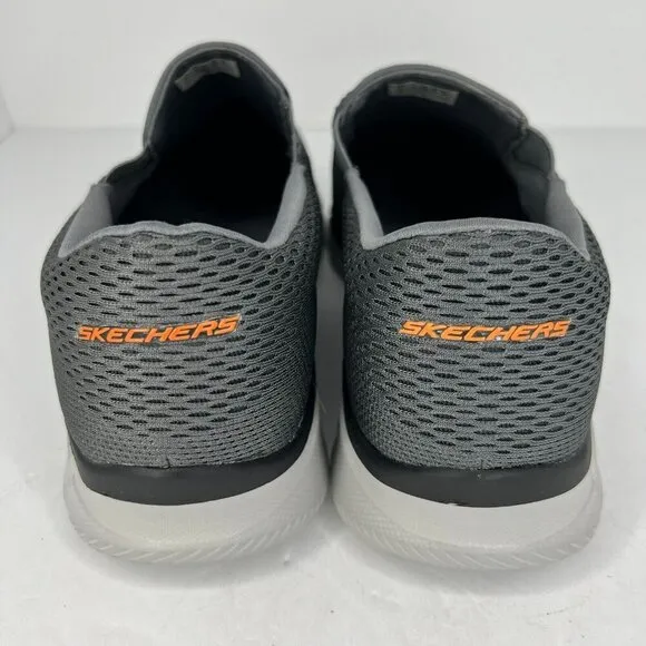 Skechers Mens 51509W Dark Gray Solid Slip On Low Top Size 12 Sneaker Shoes