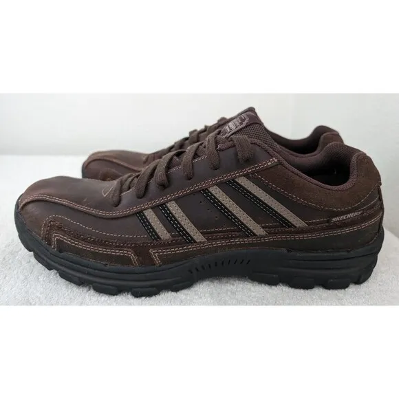 Skechers Relaxed Fit Braver Gonsor Mens Sneaker US Size 13 Brown Casual