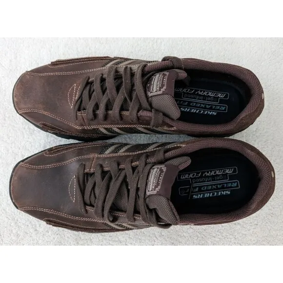 Skechers Relaxed Fit Braver Gonsor Mens Sneaker US Size 13 Brown Casual