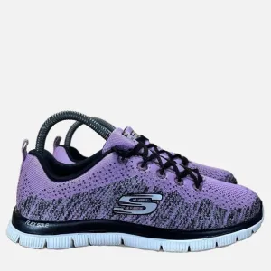Skechers Skech Knit Womens Size 7 Training Shoes Sneakers Lavender Black 11877