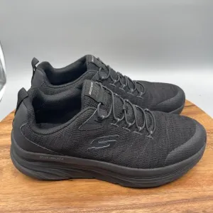 Skechers Walker Shoes Mens Size 10.5 Black Cushion Comfort Casual Memory Foam