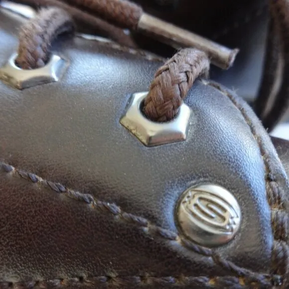 Sketchers Men's Alley Cat shoes size 13, dark brown leather,  lace up, flawless
