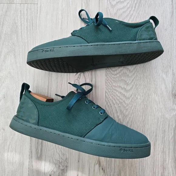 So iLL | Pounamu 'Green Wino' canvas casual low-top sneakers | MENS 9.5