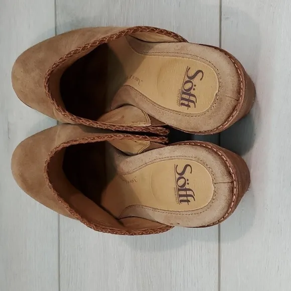 Sofft Womens Tasha Leather Comfort Clogs Heels Shoes sz 9M