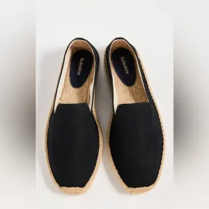 Soludos Smoking Slipper Black Espadrilles Slip On Shoes Women's Size US 9