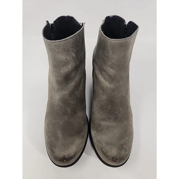 Sorel Joan Of Artic Wedge III Womens Boots Size 8 Gray Booties Zip Waterproof