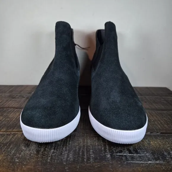 Sorel Out 'N About Wedge Womens Size 8.5 Waterproof Suede Boots Black White