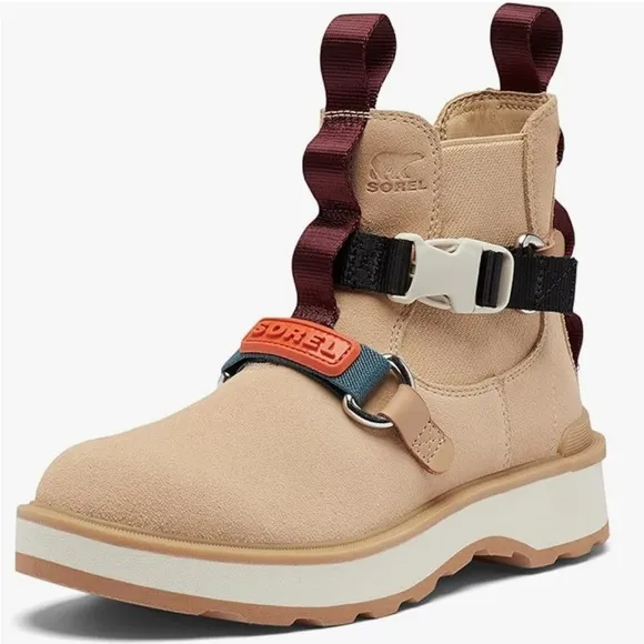 Sorel Women's Hi-Line EQ Chelsea Boot - Ceramic, Chalk size 7.5