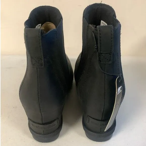 Sorel Women’s Size 9.5 Joan of Arctic Wedge ll Chelsea Bootie, Waterproof, Black