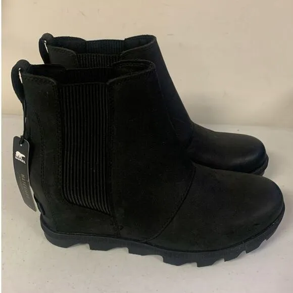 Sorel Women’s Size 9.5 Joan of Arctic Wedge ll Chelsea Bootie, Waterproof, Black
