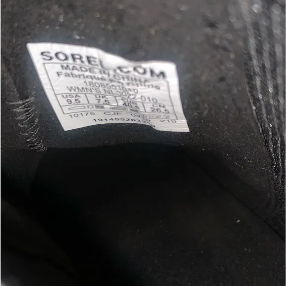 Sorel Women’s Size 9.5 Joan of Arctic Wedge ll Chelsea Bootie, Waterproof, Black