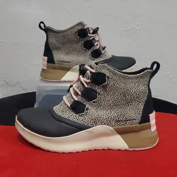 Sorel Out and About Kids' Stylish Platform Boots in Rare Pattern