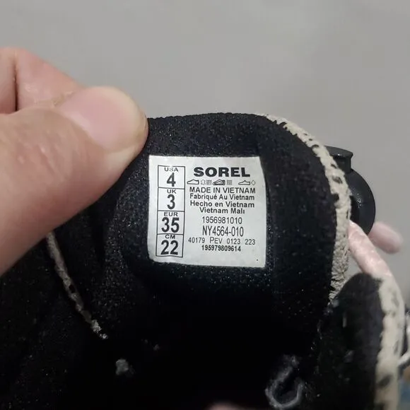 Sorel Out and About Kids' Stylish Platform Boots in Rare Pattern