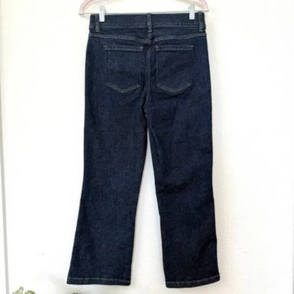 SPANX Denim Straight Leg Jeans Dark Wash Medium Pull-On Stretch Cropped M