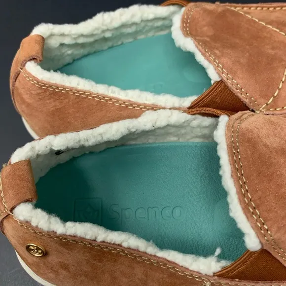 Spenco Faux Fur Lined Casual Comfort Loafers Shoes