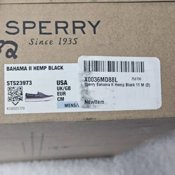 Sperry Bahama II Hemp shoes Nwb
