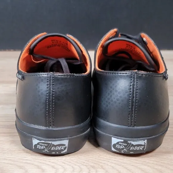 Sperry Top-Sider x Rains Shoes Mens Size 11 M Black Waterproof Leather 5-Eye