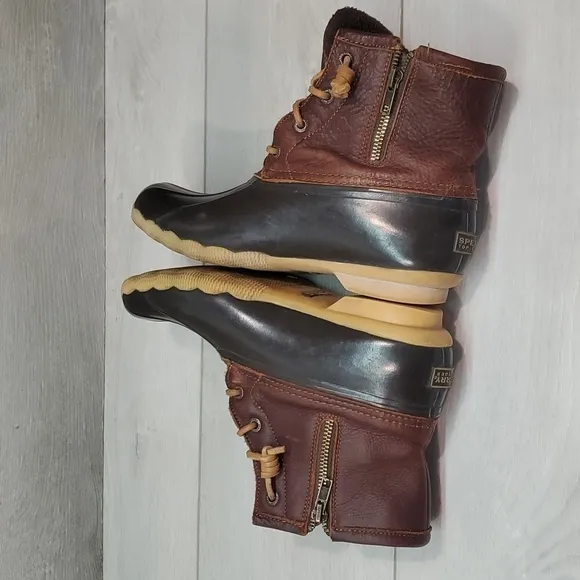 Sperry Womens Saltwater Duck Rubber Waterproof Boots shoes sz 7