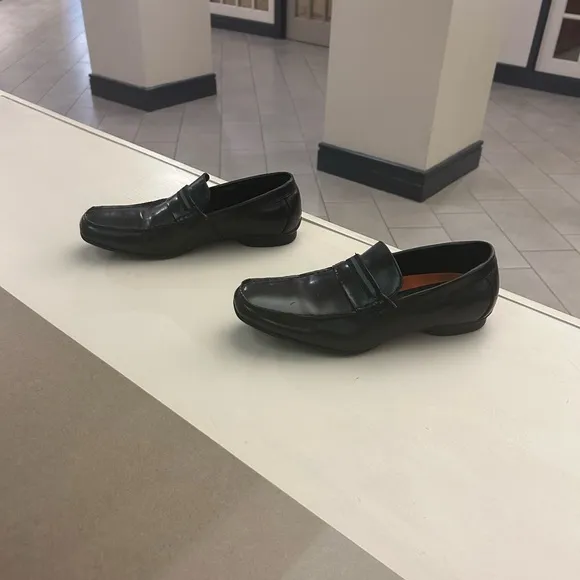 Stacy Adams Black Slip-On Loafers-Size 10 1/2- VERY NICE! Like New!