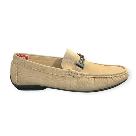 Stacy Adam's Men's Tan Percy Slip-On Moc Toe Loafer Shoes 25090-260 | Size 9M