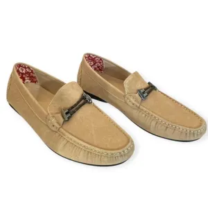 Stacy Adam's Men's Tan Percy Slip-On Moc Toe Loafer Shoes 25090-260 | Size 9M