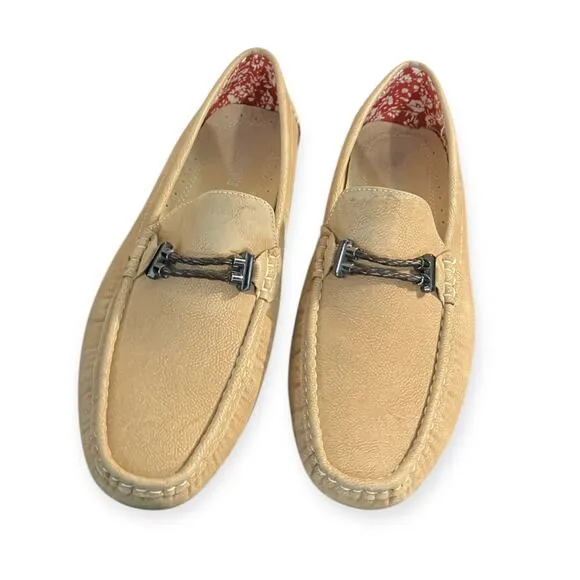 Stacy Adam's Men's Tan Percy Slip-On Moc Toe Loafer Shoes 25090-260 | Size 9M