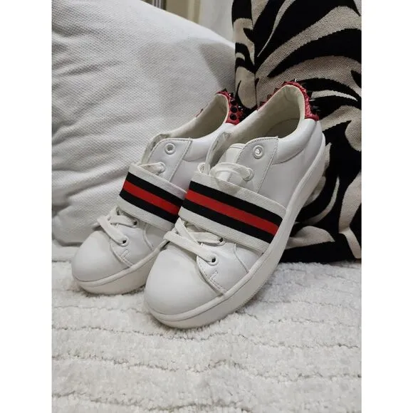 Steve Madden Becks White Multi Embellished Studded Sneakers