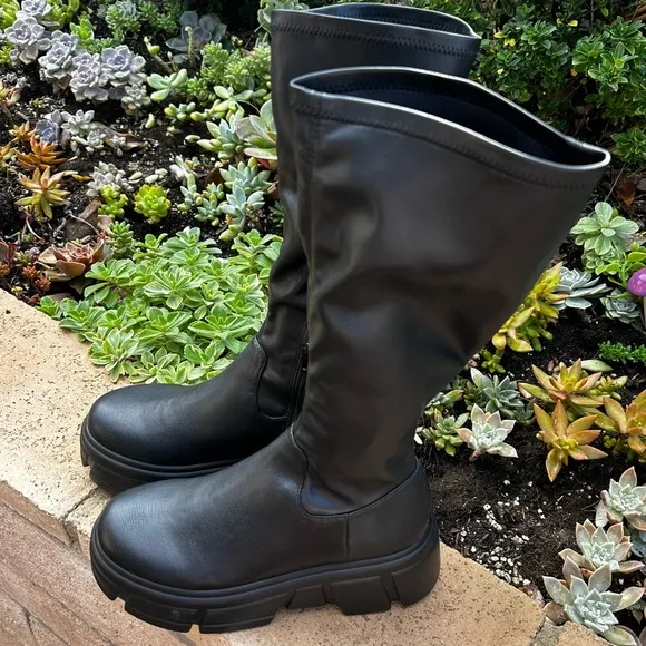 Steve Madden Tero Chunky Knee High Platform Boot shoes 90s retro vintage