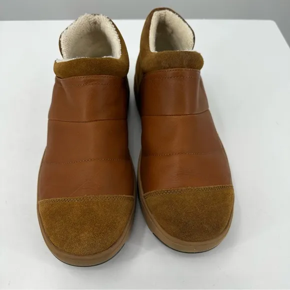 Stio Women’s Colter Mid Leather Shoes Booties Boots Mudslide Tan Brown