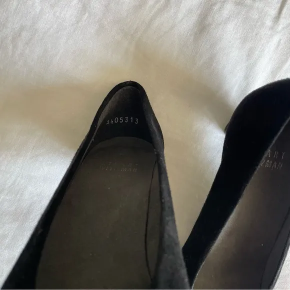 Stuart Weitzman Black Suede Pump Heels