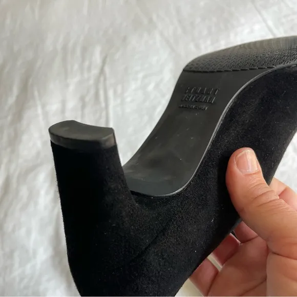 Stuart Weitzman Black Suede Pump Heels