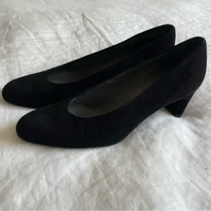 Stuart Weitzman Black Suede Pump Heels