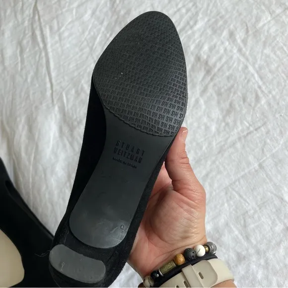 Stuart Weitzman Black Suede Pump Heels