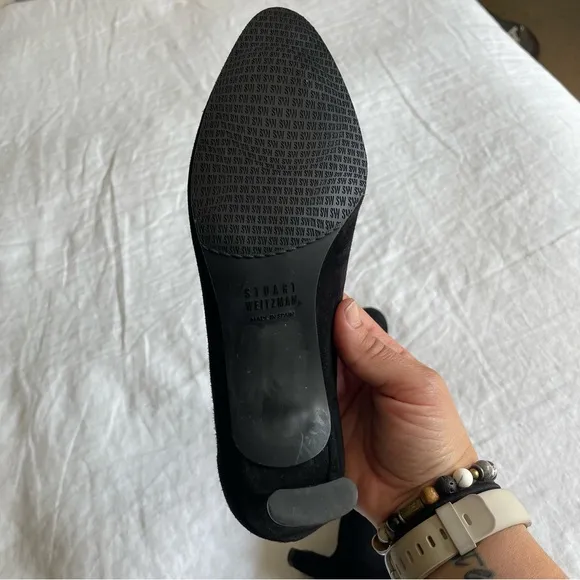 Stuart Weitzman Black Suede Pump Heels