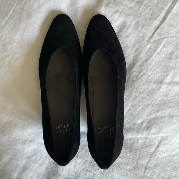 Stuart Weitzman Black Suede Pump Heels