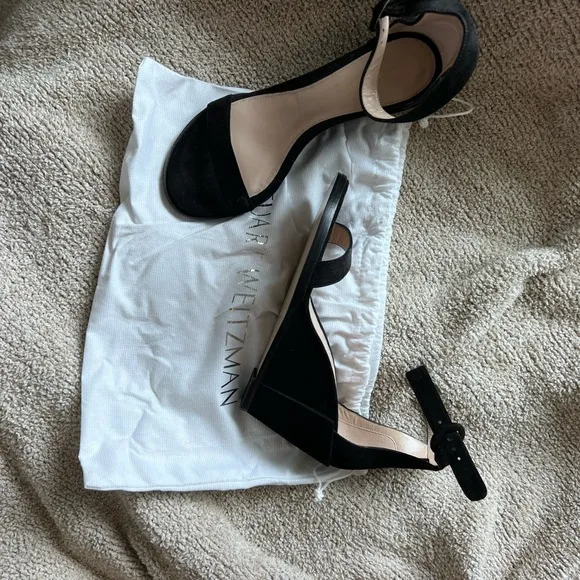 Stuart Weitzman Black Wedge Shoes