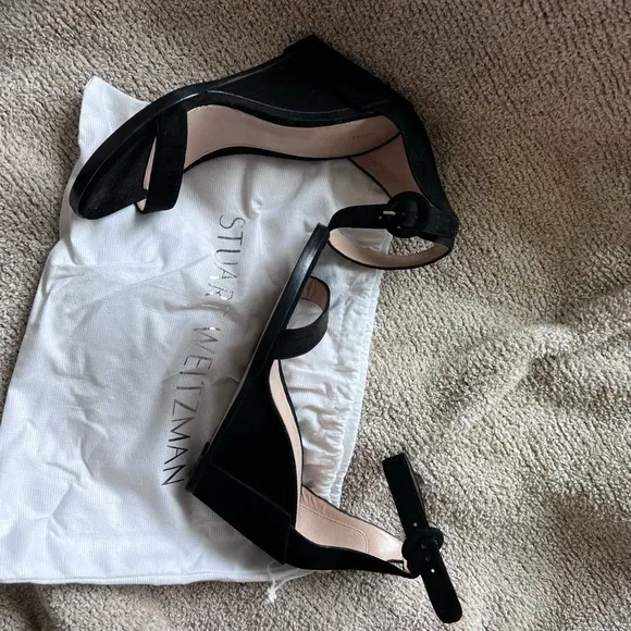 Stuart Weitzman Black Wedge Shoes