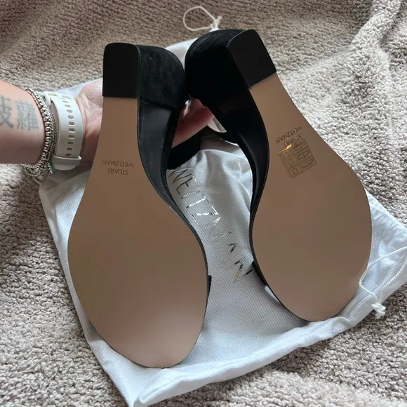 Stuart Weitzman Black Wedge Shoes