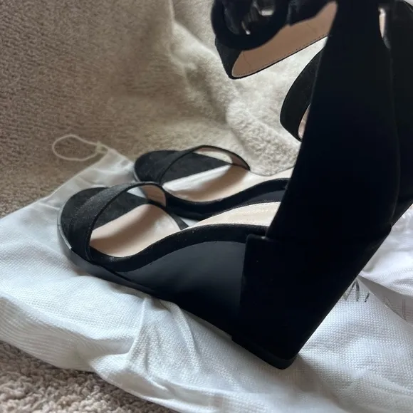 Stuart Weitzman Black Wedge Shoes