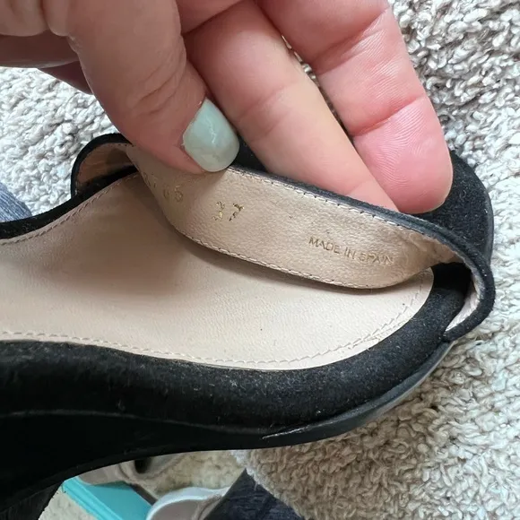 Stuart Weitzman Black Wedge Shoes