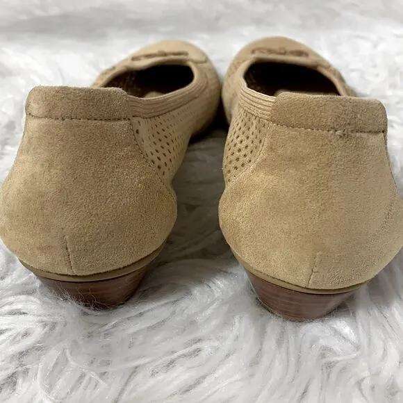 STUART Weitzman suede shoes perforated bow detail women’s size 9N