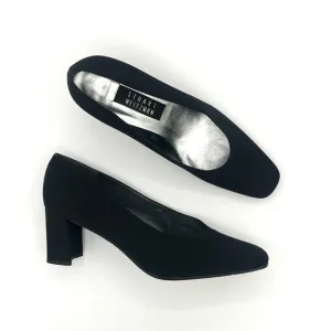 Stuart Weitzman Vtg Fabric Pumps 90’s Block Heels Y2K Classic Old Money Sz 8
