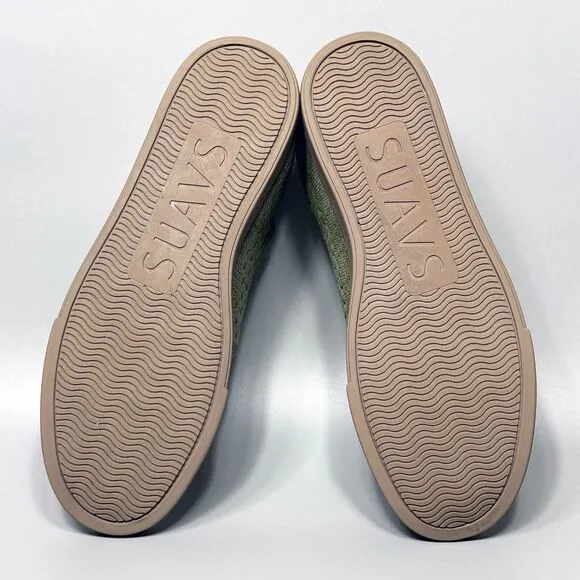 Suavs The Zilker Womens Size 9.5 Low Top Sneakers Shoes Olive Green Minimalist