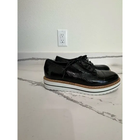 Summit by White Mountain Belinda Oxford Women's Shoes Black‎ Patent Size 39