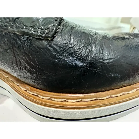 Summit by White Mountain Belinda Oxford Women's Shoes Black‎ Patent Size 39