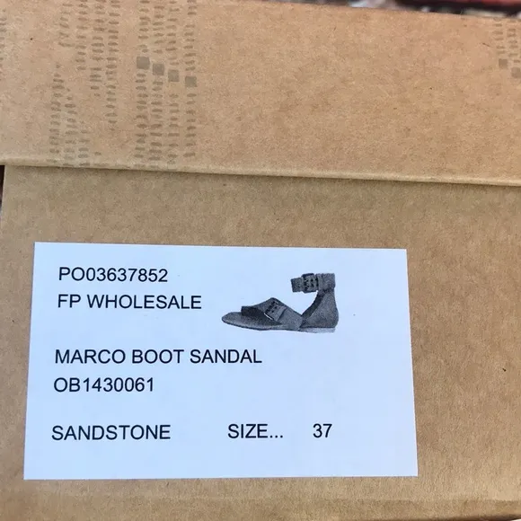 Tan Leather Free People Marco Boot Sandals in Sandstone
