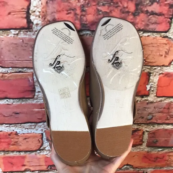 Tan Leather Free People Marco Boot Sandals in Sandstone