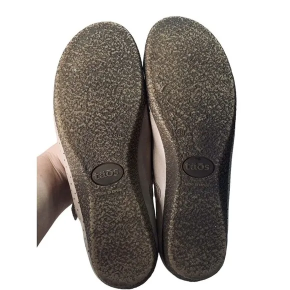 Taos Unstep Sand Leather Mary Jane Shoes Womens Size 8-8.5 Worn Twice $149