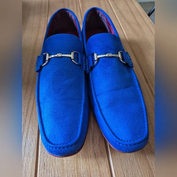 Tayno 'Kral' Royal Blue Driving Shoes  - Size 14
