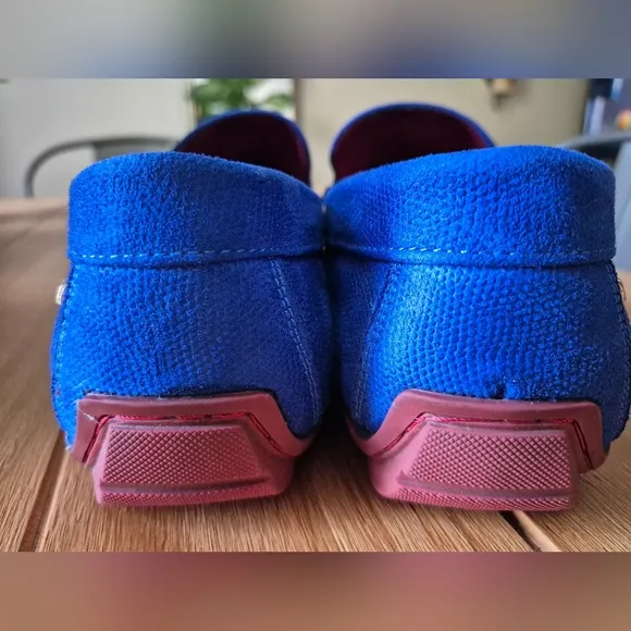Tayno 'Kral' Royal Blue Driving Shoes  - Size 14
